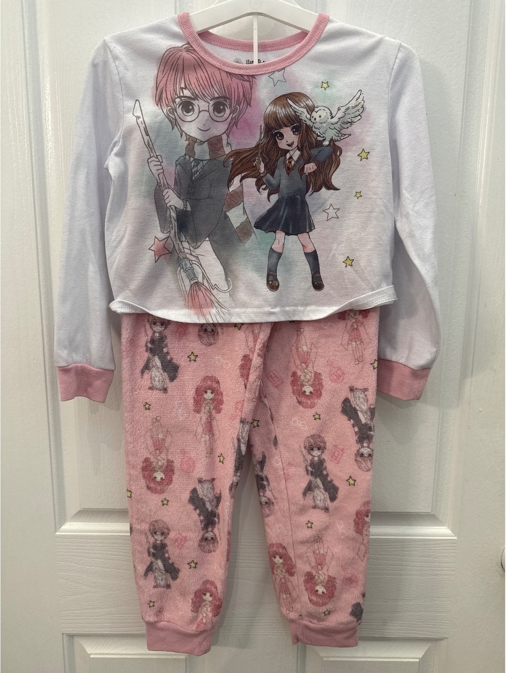 Harry Potter Girls' Size 8 Flame Resistant Two-Piece Pajama Set with Character P